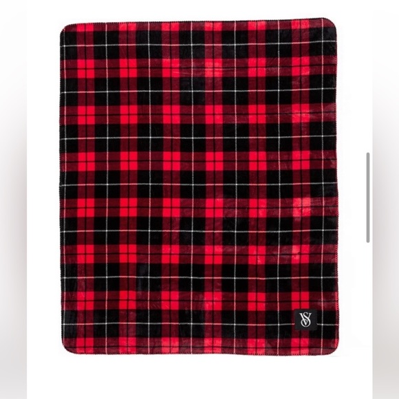🆕 RESERVED FB 2PC VICTORIA'S SECRET VS PLAID TOTE & COZY BLANKET THROW CHRISTMAS - Picture 7 of 12